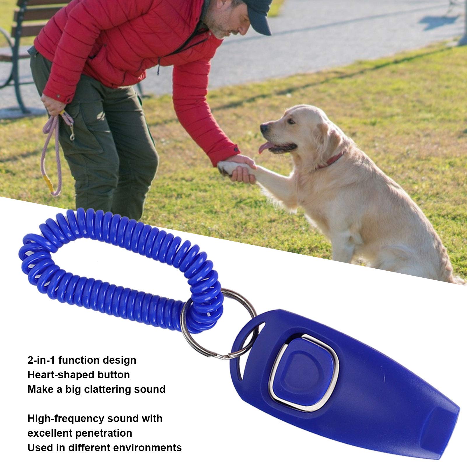 2 stks Hond Training Clickers 2 in 1 Fluit en Clicker Pet