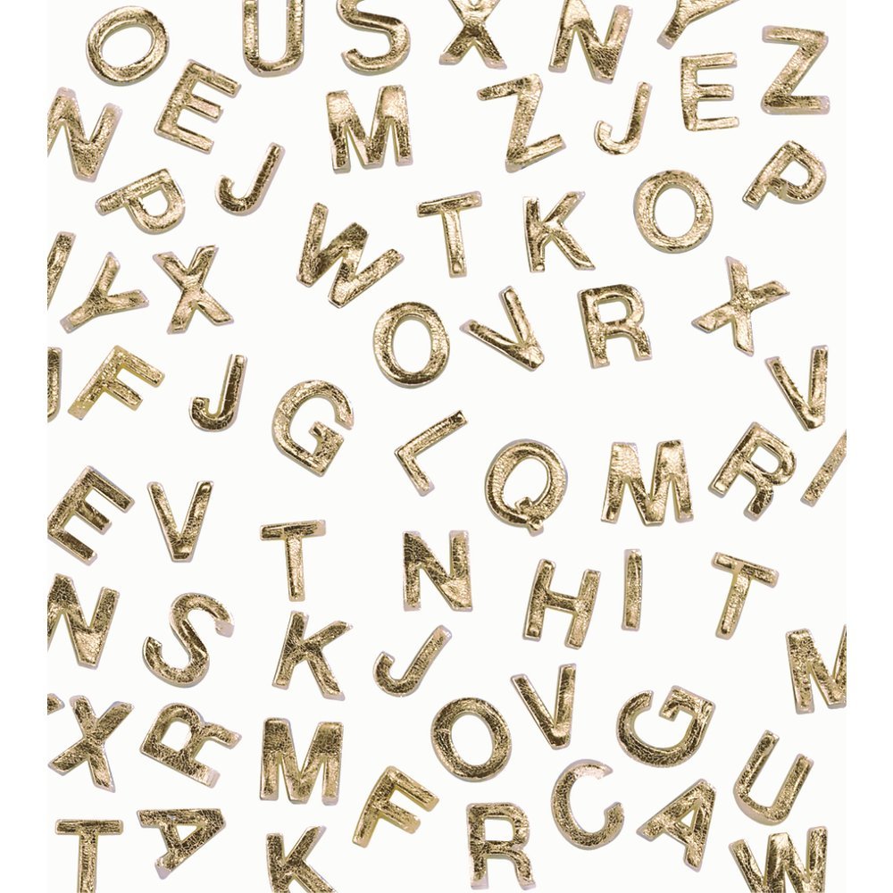 RAYHER Wax Letters '3123306 9 mm Diameter – Individually Packed 2-Piece – N Gold