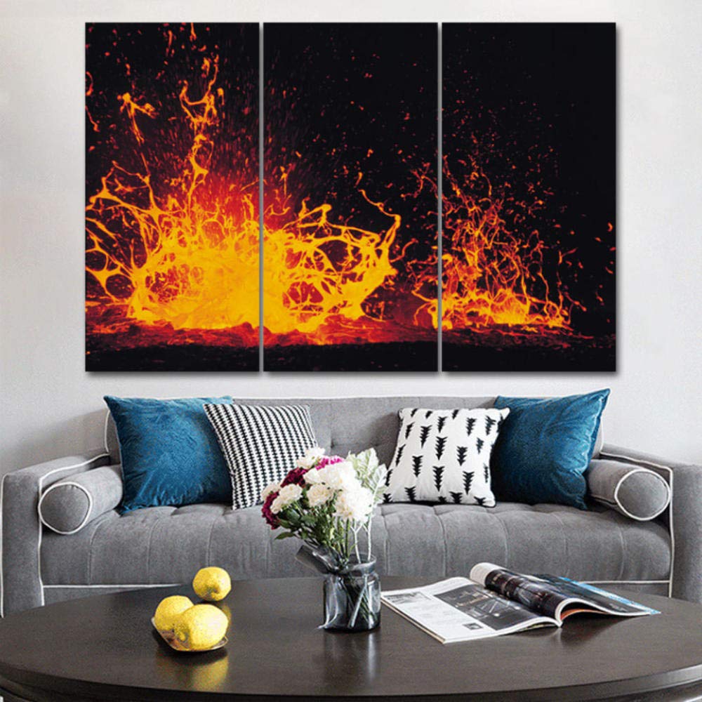 Amazon.co.jp: 火山マグマ噴火 Hd キャンバス絵画モダンな家の装飾