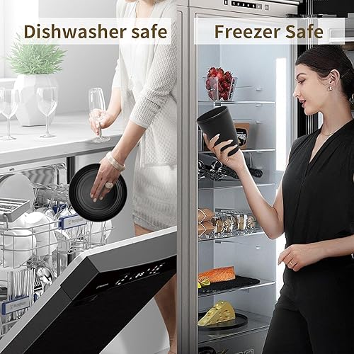 Miniatura 7 de Juego de vajilla de paja de trigo para 4, juego de platos de 16 piezas, platos irrompibles, cuencos, tazas para cocina, fiestas, camping, caravana,