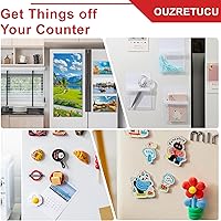 Vista 5 de Tiras magnéticas autoadhesivas, paquete de 10 cintas magnéticas adhesivas de 3 x 3/4 pulgadas (2.953 x 0.787 x 0.079 in)