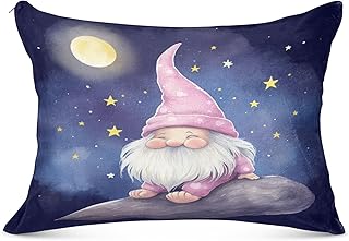 Bulletgxll Cartoon Gnome Plush Pillowcase Super Soft and Cozy Luxury Pillow Cases Standard Size Pillow Covers with Zipper Closure, 20x26 Inch