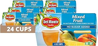 Del Monte Mixed Fruit Snack Cups in Water, No Sugar Added, 4 Ounce - 4 Count (Pack of 6)