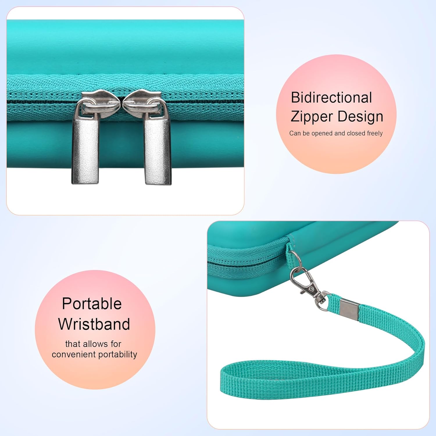 Elonbo Carrying Case for TEBIYOU/ WELLST·G/ TaddToy/ Beijue/ FAMILY POCKET/ CCTU/ X-JOYKIDS/ GREENCREEK/ Beico/ KAVOYI/ GuaiyeyeAP Handheld Game Console, Portable Electronic Gaming Player Bag, Green+ - Image 4