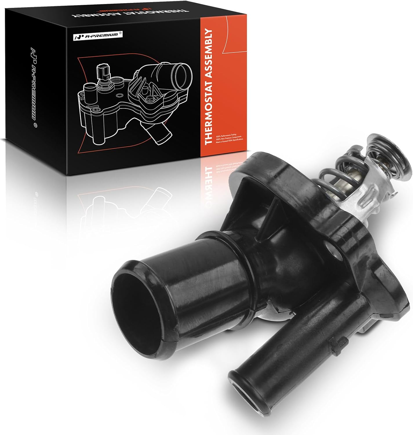 A-Premium Coolant Thermostat Housing Assembly Compatible with Ford Ranger 2004-2006 Transit Connect 2010-2013 Escape Mercury Mariner 2005-2008 2.3L