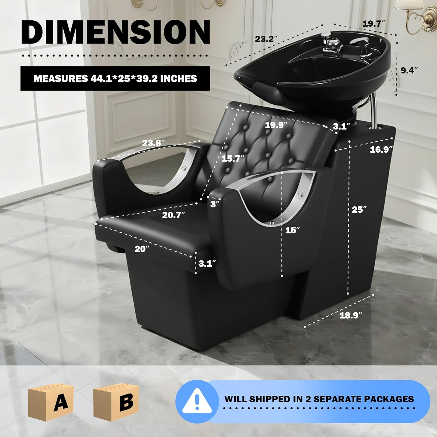 Shampoo Bowl, Wash Bowl, Ceramic Shampoo Bowl Station, Hair Salon Barbershop Equipment