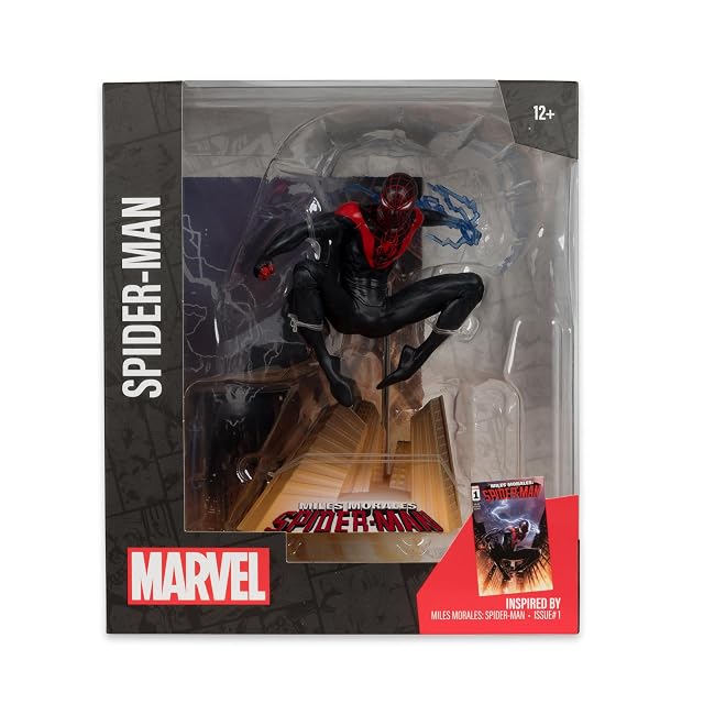 Foto 6 de 8 de McFarlane Toys - Marvel Spider-Man - Coleccionable a escala 1:10 con escena (Miles Morales: Spider-Man #1)