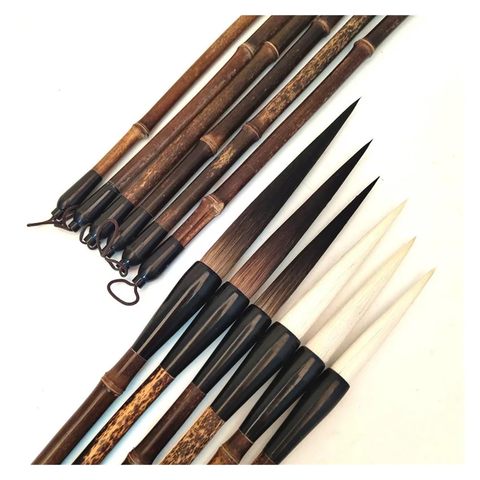 tianwandong 3 szt. Pędzel do kaligrafii Pędzel do kaligrafii Chińskie malowanie Hak Linia Długie włosy Pędzel do pisania Tinta Chiny(Weasel hair)