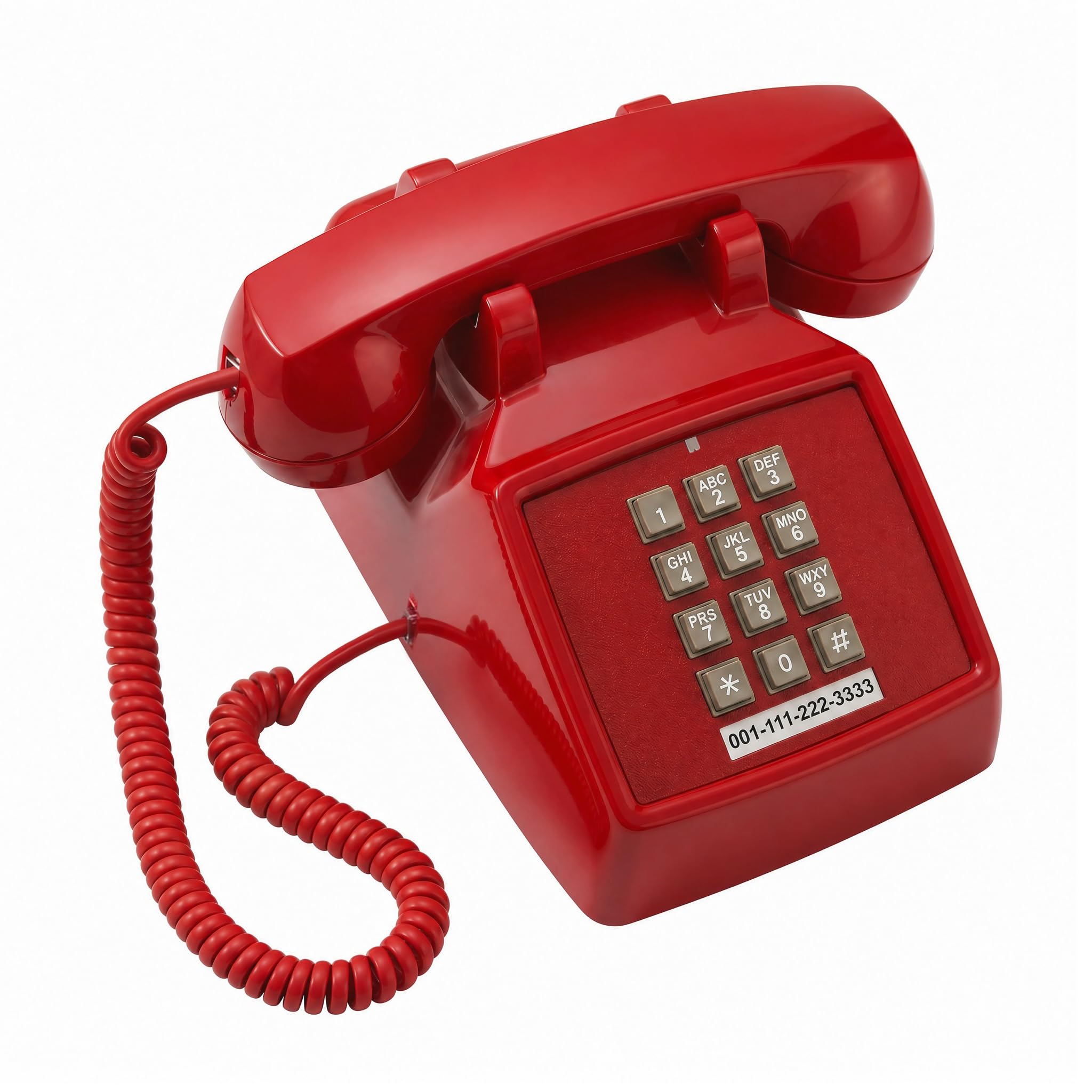 Téléphone fixe filaire vintage, téléphone de bureau rétro classique avec bouton mécanique, téléphone fixe filaire pour la maison, le bureau, la décoration d'hôtel et les appels quotidiens