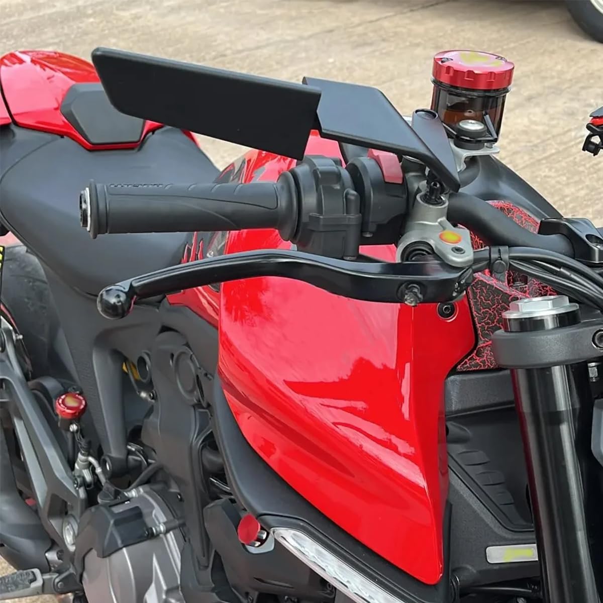 Espejos retrovisores universales ajustables para manillar de motocicleta, espejos laterales para motocicleta, espejos laterales Stealth Wind para Z650 Z900 Z1000 D/uke 390 790 1290 MT07 MT09