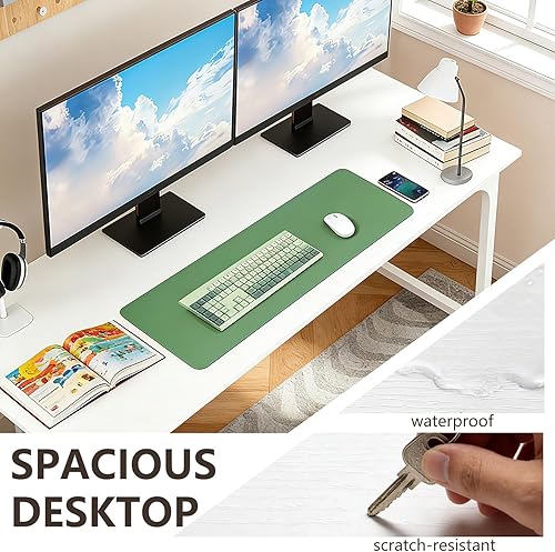 Vista 100 de BestOffice Escritorio para computadora, escritorio de oficina en casa, estilo moderno y simple para oficina en casa, estudio y escritura