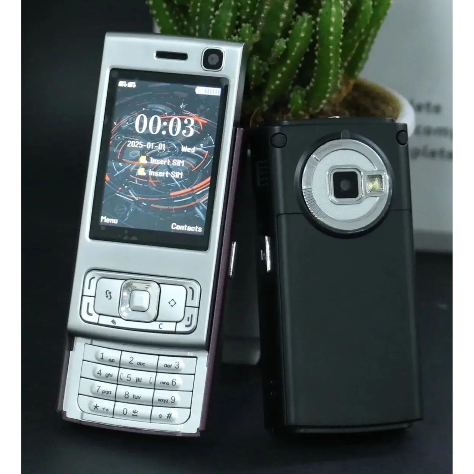Generic Telefon Komórkowy z Dużymi Przyciskami, Ekran 2,0 Cala Odblokowanego Suwaka Telefonu Komórkowego Głośne Głośnik na Codzienne (fioletowy)