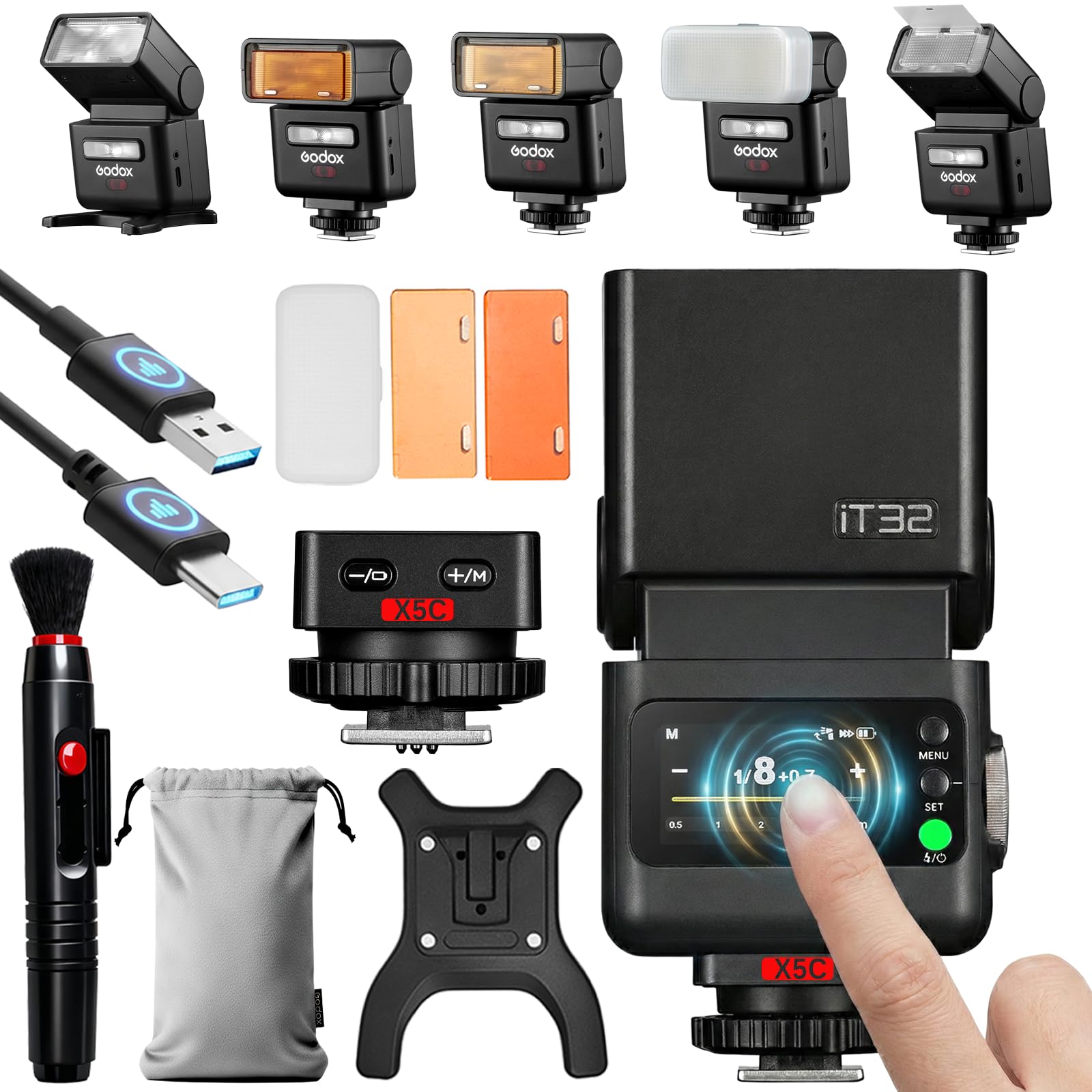 Amazon.com : Godox IT32 TTL Camera Flash with X5C Flash Trigger