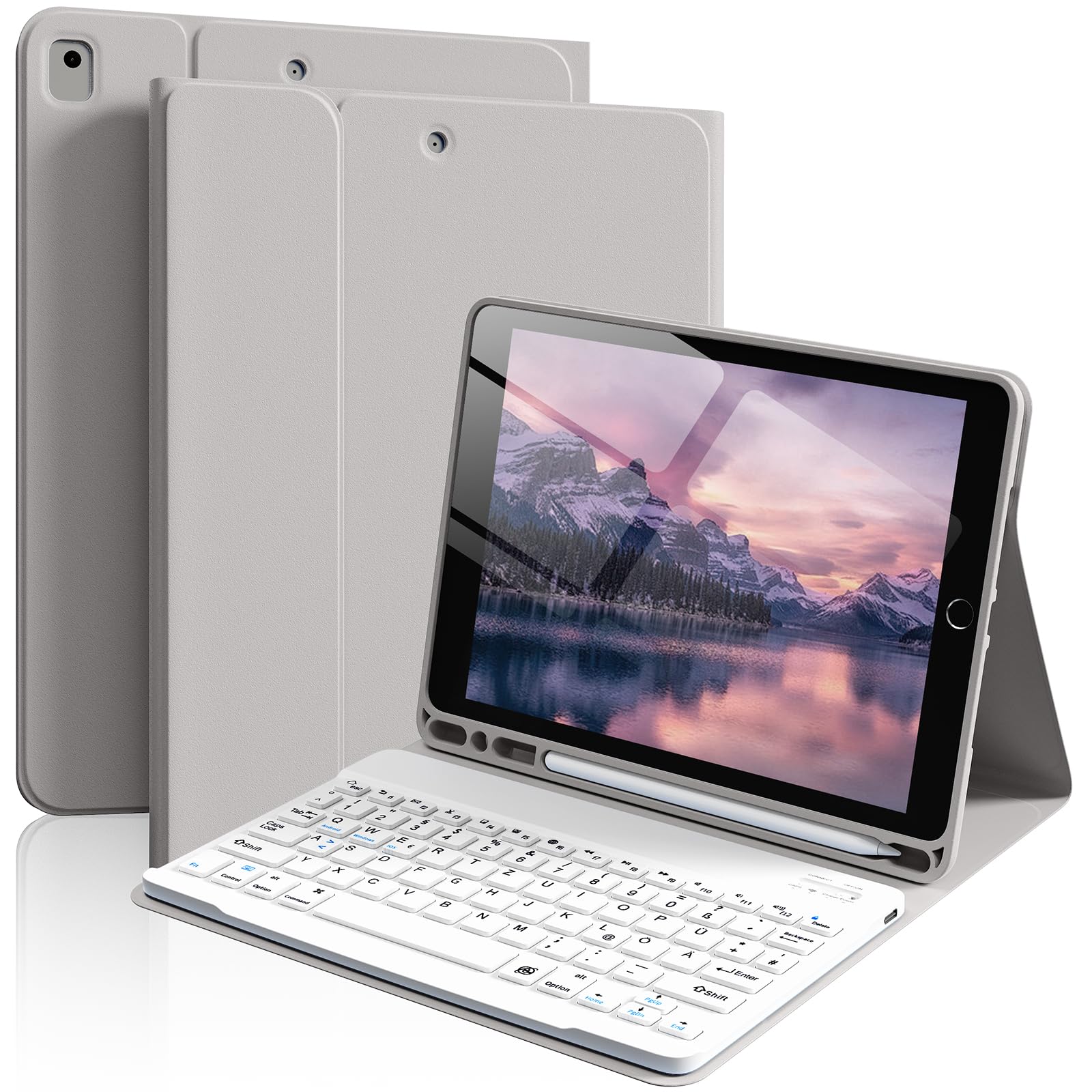 IAMKHO Tastatur Hülle für iPad 9./8./7. Generation 10.2 Zoll