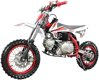 X-PRO X12 110cc Dirt Bike Automatic Transmission Electric Start Gas Dirt Bike Pit Bikes Youth Dirt Pitbike,12"/10" Tires!(Red)