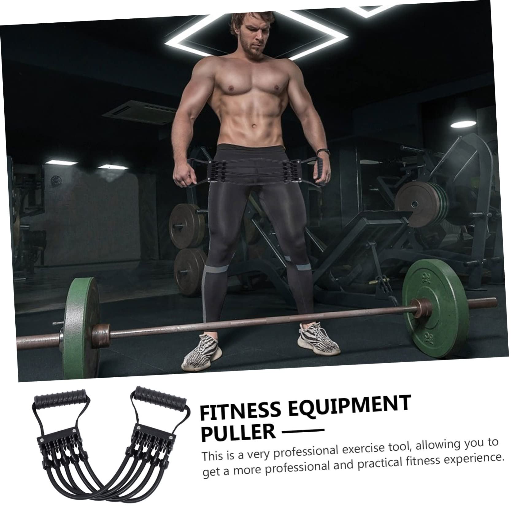 Milisten Banda de Resistencia para Fitness Látex Negro, Super Elasticidad y Diseño Profesional para Principiantes en Musculación y Entrenamiento en Casa