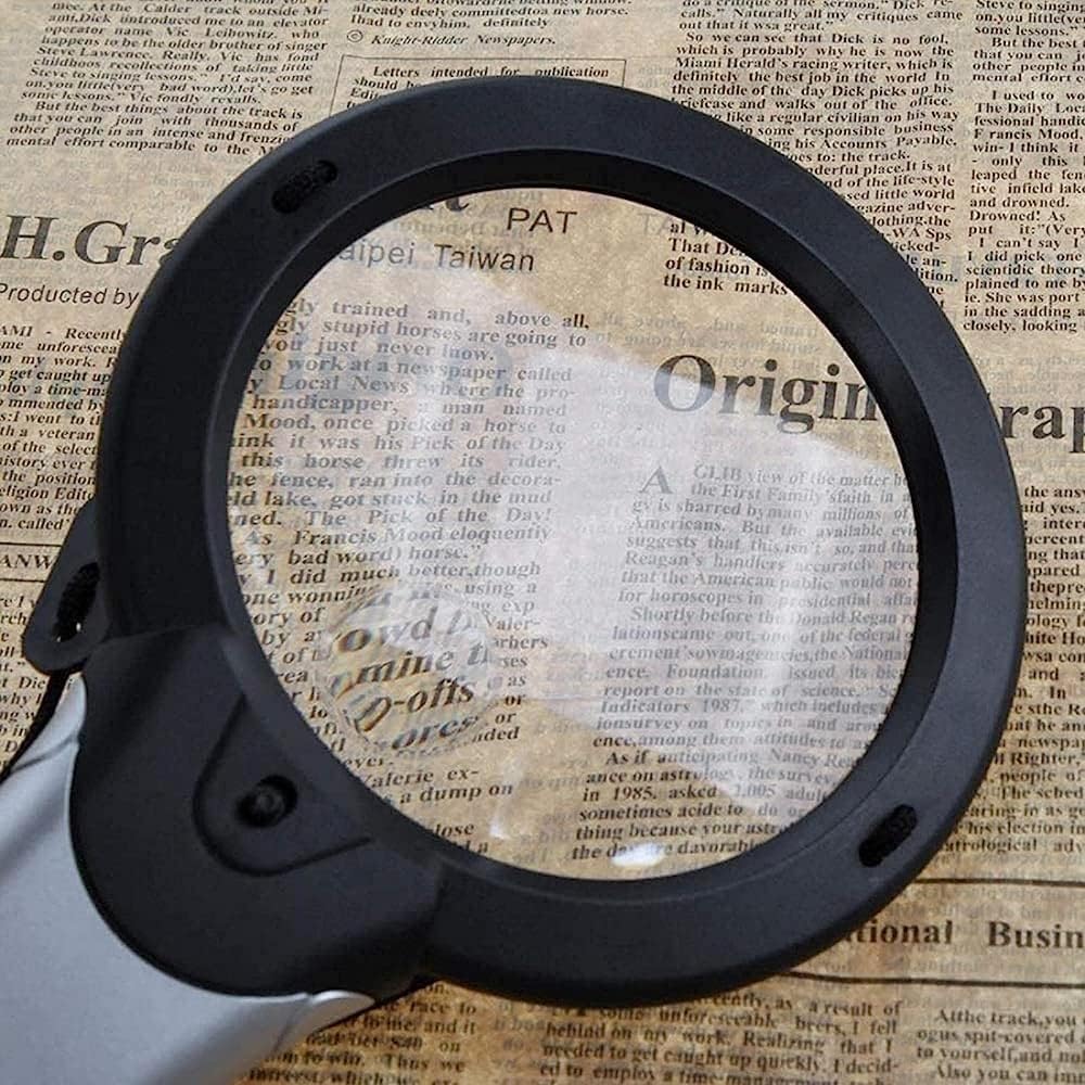 5X100Mm Led Light Magnifier Magnifying Glass Mini Pocket Microscope Reading Jewelry Loupe Neck Hung Hard Resin Lens/a (A)