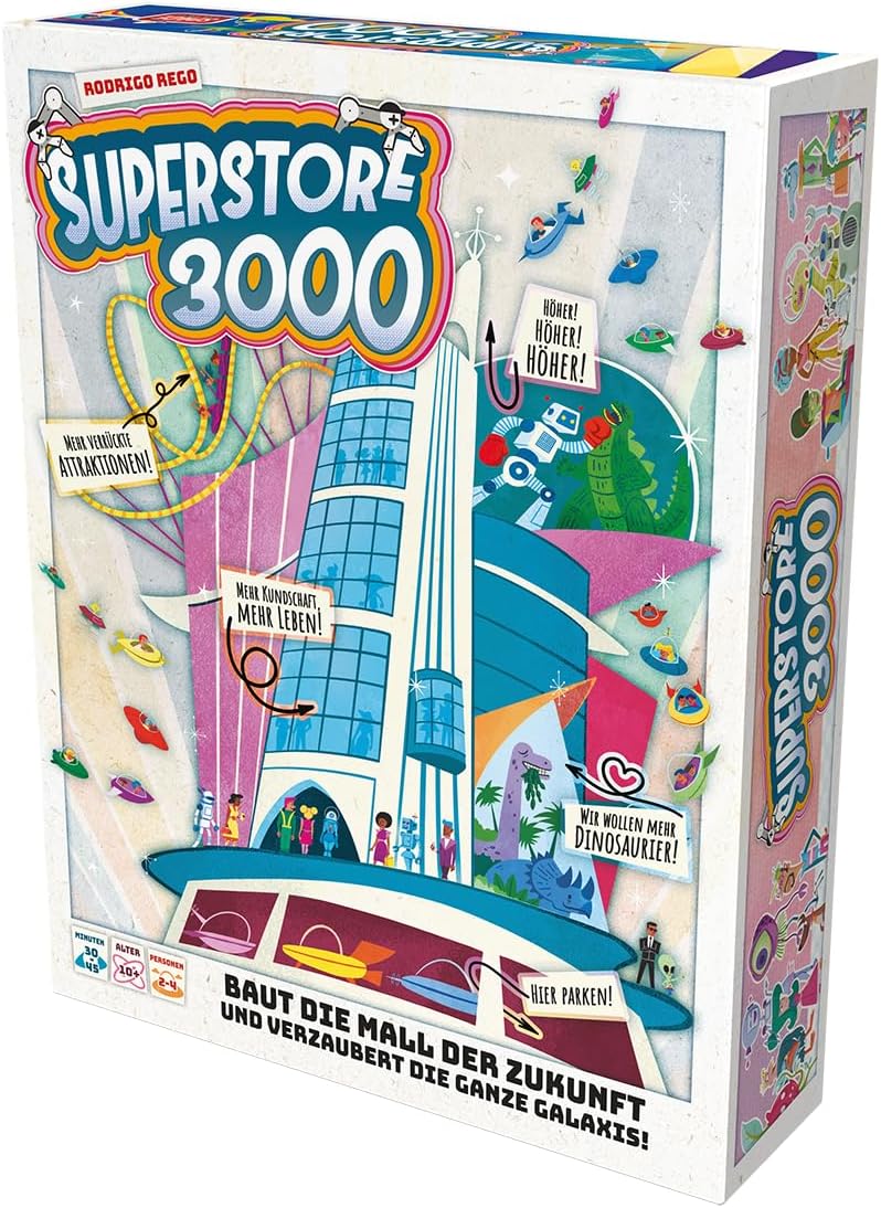 Space Cowboys Asmodee Superstore 3000 - Family Board Game - 2 to 4 Players - Ages 10+ - 30-45 Minutes - German