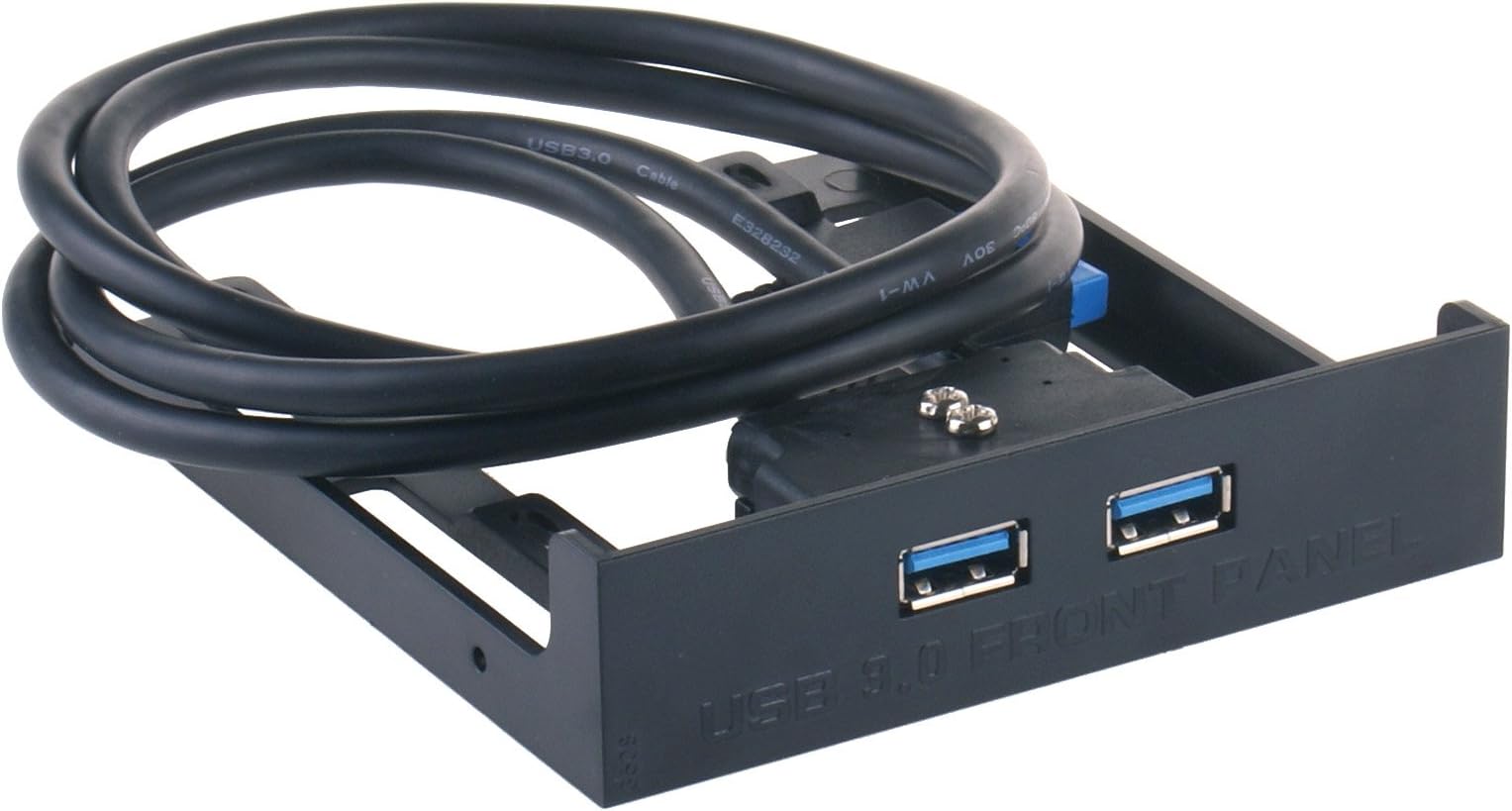 WANLONGXIN WLX-3508-DE 3.5 inch USB 3.0 Front Panel Floppy disk bay with 2 Port USB 3.0 Hub (20 Pin Connector & 2ft Adapter Cable)