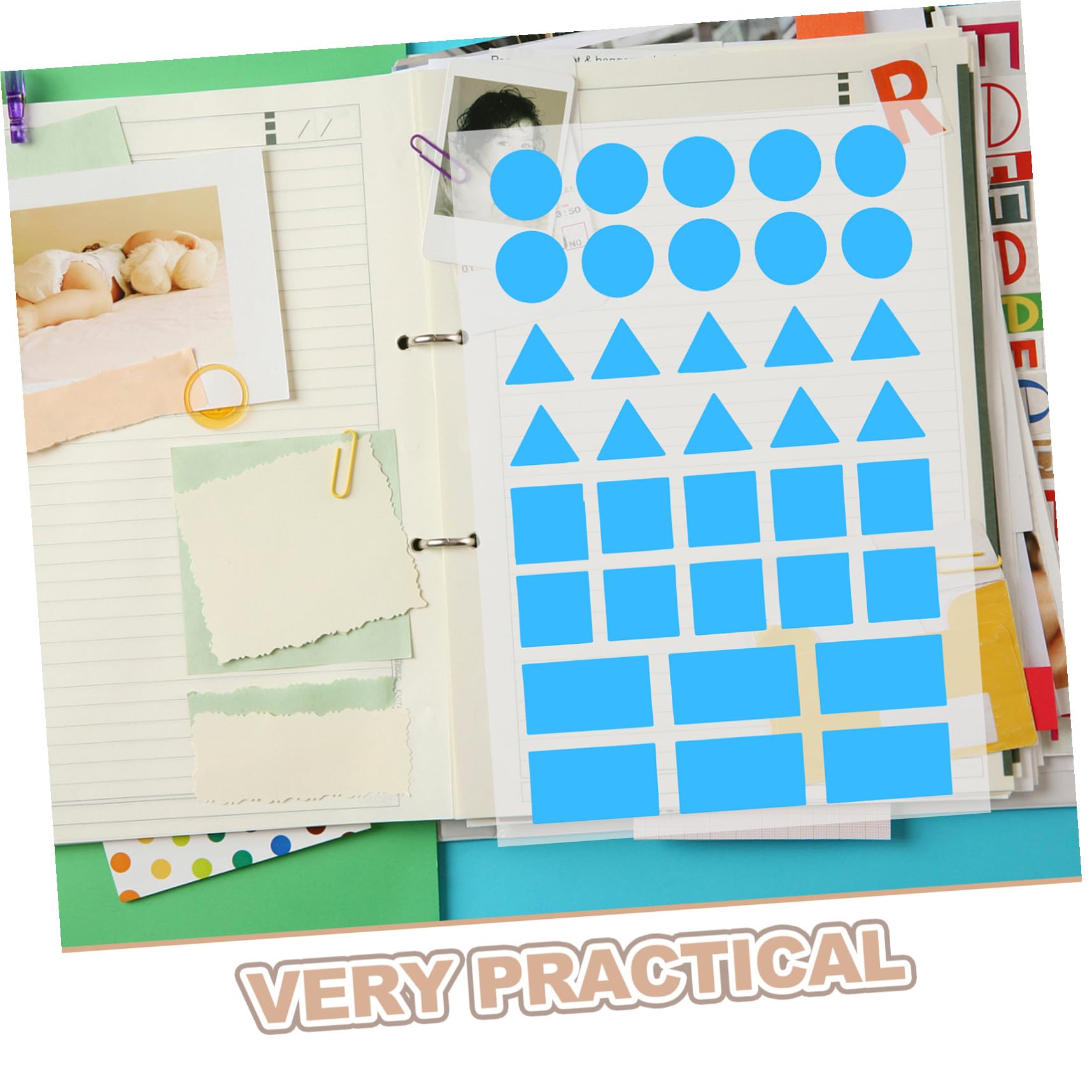 WOONEKY 100 Fogli Etichette Adesive Scrivibili Colorate Stickers Classificazione Codifica File Etichette Rimovibili Senza Residui per Organizzazione Ufficio e Scuola