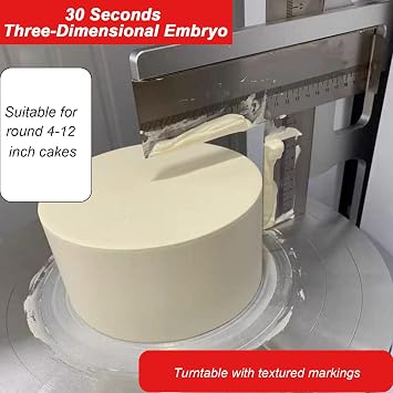4-12 Inch Automatic Decorating Cake Coating Smoothing Scraping Machine,Automatic Birthday Cake Cream Smooth Coating Decoration Machine (Green)