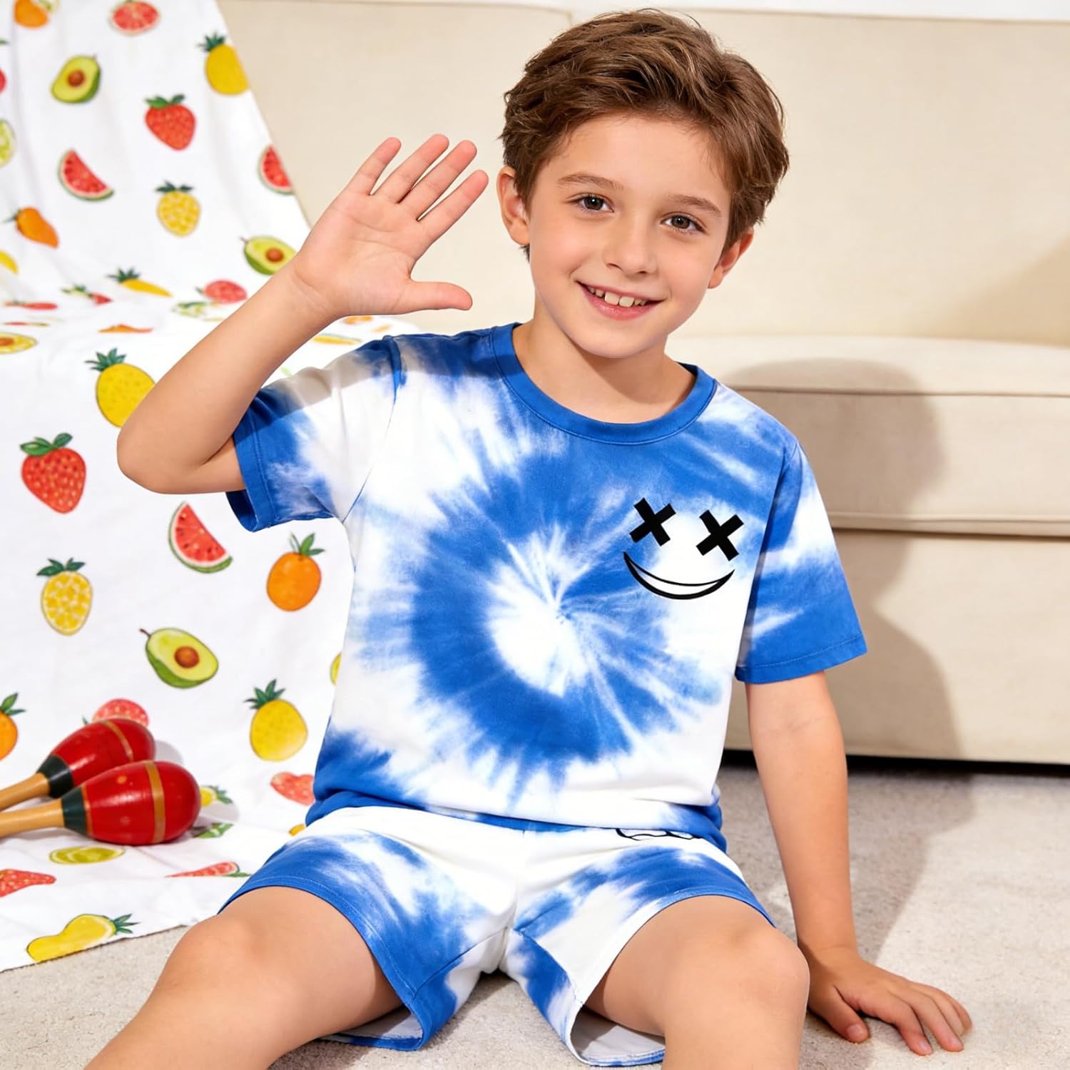 Boys Clothes Size 6-12 Years Short Sleeve T-Shirt & Shorts Set Casual Spring Summer Outfits - Image 3