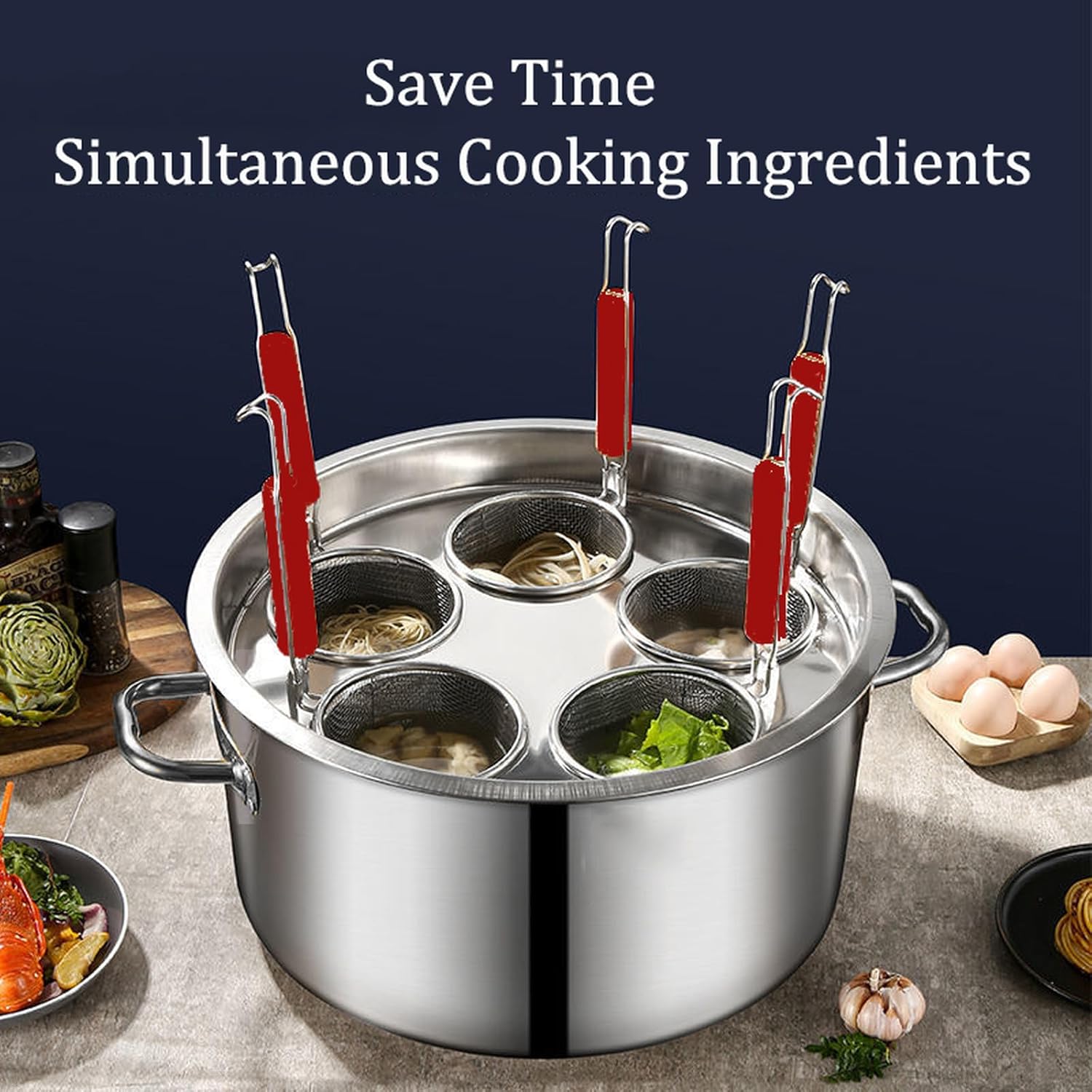 ツヴィリング ステンレススチール鍋とバスケットセット ツヴィリング ステンレススチール鍋とバスケットセット ツヴィリング