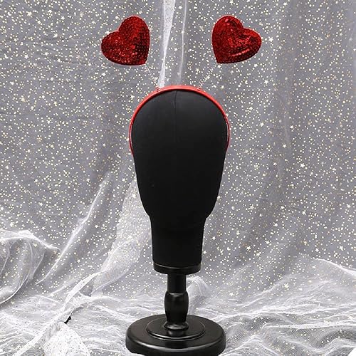 Miniatura 3 de LKQBBSZ Diadema de lentejuelas en forma de corazón para el día de San Valentín lazo para el cabello banda para el cabello accesorios de vestir para