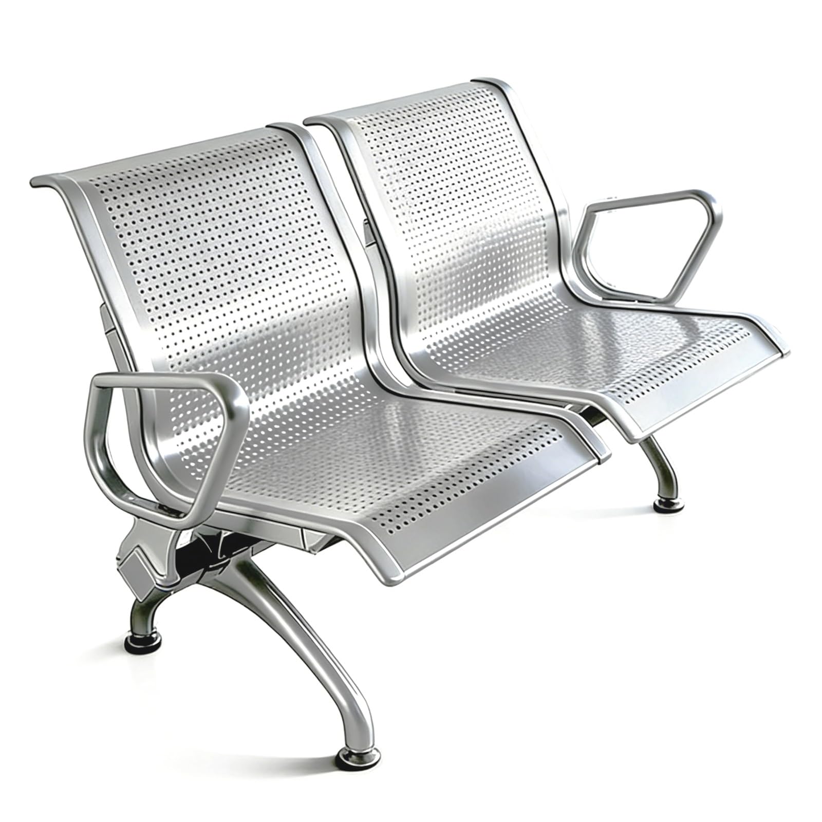 Silla de sala de espera de metal resistente, capacidad de carga de 660 libras, silla de recepción para aeropuerto, banco, hospital, oficina
