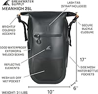 Vista 6 de Breakwater Supply Mochila impermeable Meanhigh Dry Bag de 25L y kit de primeros auxilios de supervivencia impermeable