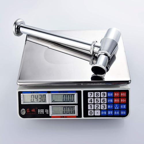 Miniatura 9 de Trampa de latón para botellas, fregadero P, trampa cromada montada en la pared del lavabo del lavabo de la botella trampa de residuos para baño, WT03