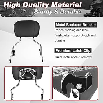 Amazon.com: AUFER Detachable Backrest Sissy Bar Upright