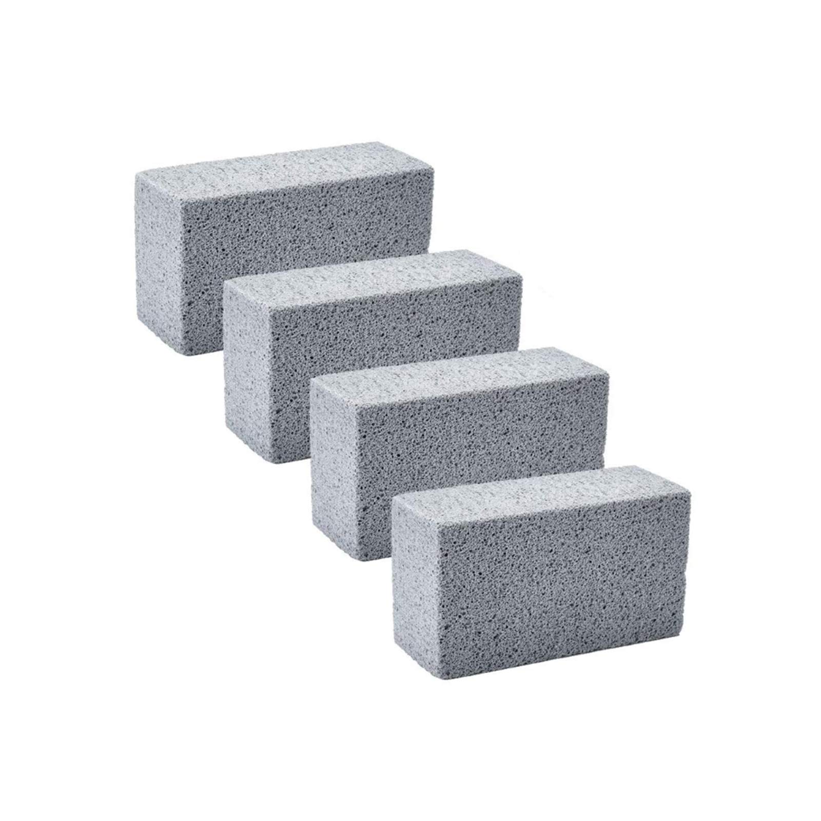 VideoPUP Grill Cleaning Block Brick, 4PCS Natural Pumice Stones Odorless Grilling Cleaning Brick for Cleaning Flat Top Grills or Griddles,Grills Grate,Easily Removes Stubborn Grime,Gray