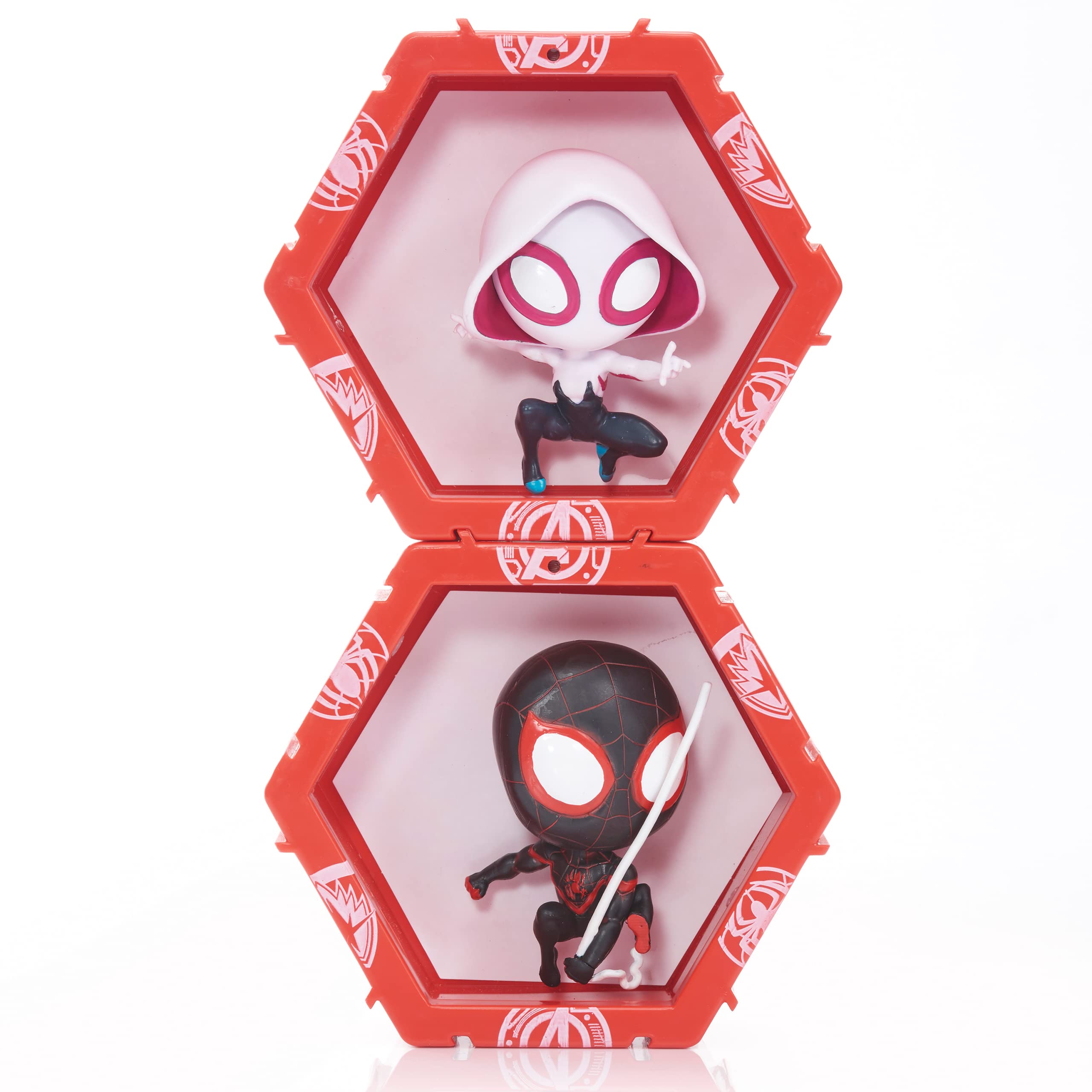 WOW! PODS Spiderman Collection - Miles Morales and Spider Gwen | Superhero Light-Up Bobble-Head Figures | Official Marvel Collectable Toys & Gifts, Spiderman Collection - Twin Pack - Image 2