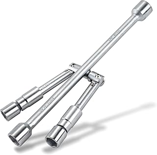CARTMAN 14 Inch Universal Folding Lug Wrench 4 Way Tire Iron Wrench