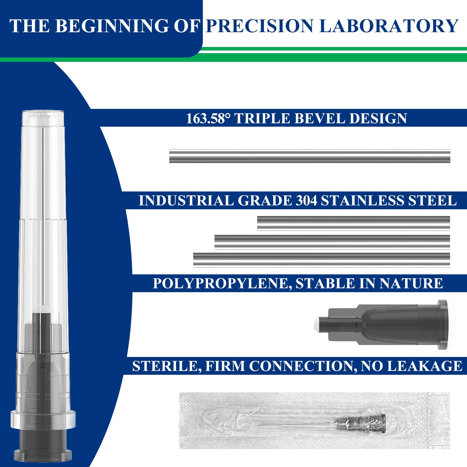 32 Gauge 1/2 Inch Needles Luer Lock Syringe Needle For Scientific Labs - View #8