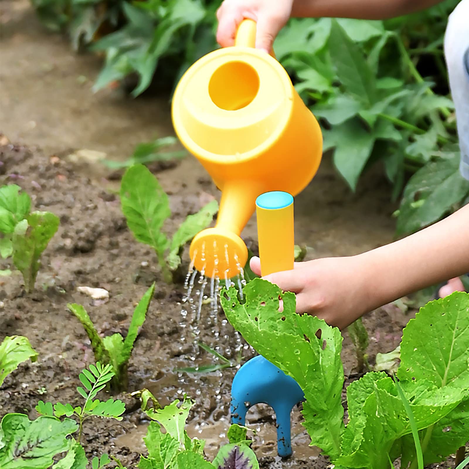 Booaee Set di Attrezzi da Giardinaggio per Bambini, 23 Pezzi con Annaffiatoio