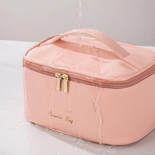 Miniatura 6 de Kitenrom Preppy - Bolsa de maquillaje pequeña de viaje para mujeres y niñas, pequeña bolsa de aseo organizador lindo (rosa raíz)