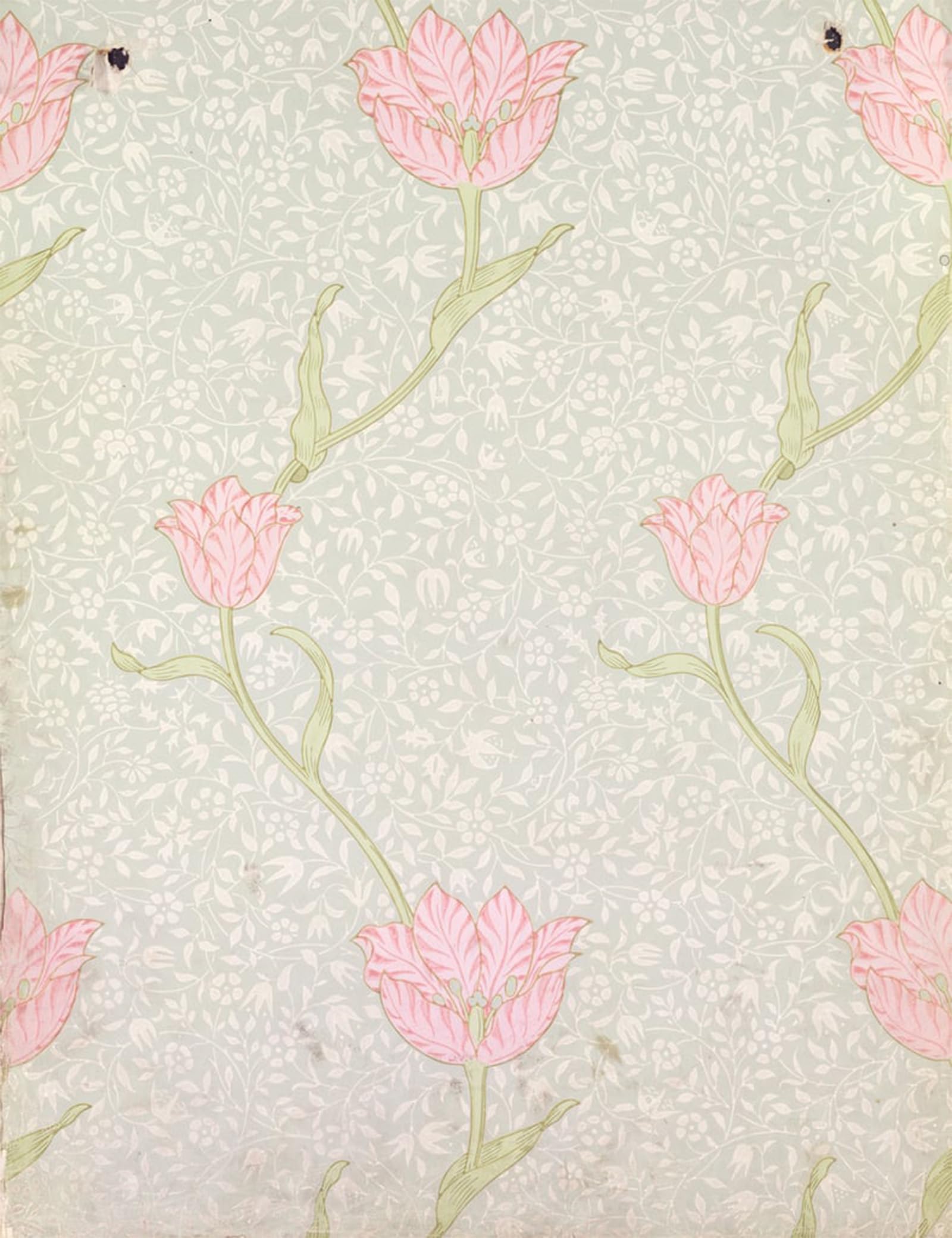 Impression William Morris Jardin Tulipes et Animaux grand format 60x90 - 5