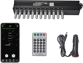 iluminación ambiental 3w 12 le DS Shooting Stars Sky App Luces de fibra óptica de color blanco con techo de techo de techo de ceuse de fibra óptica kit de motor de luz de luz (Color : A, Size : 60pc