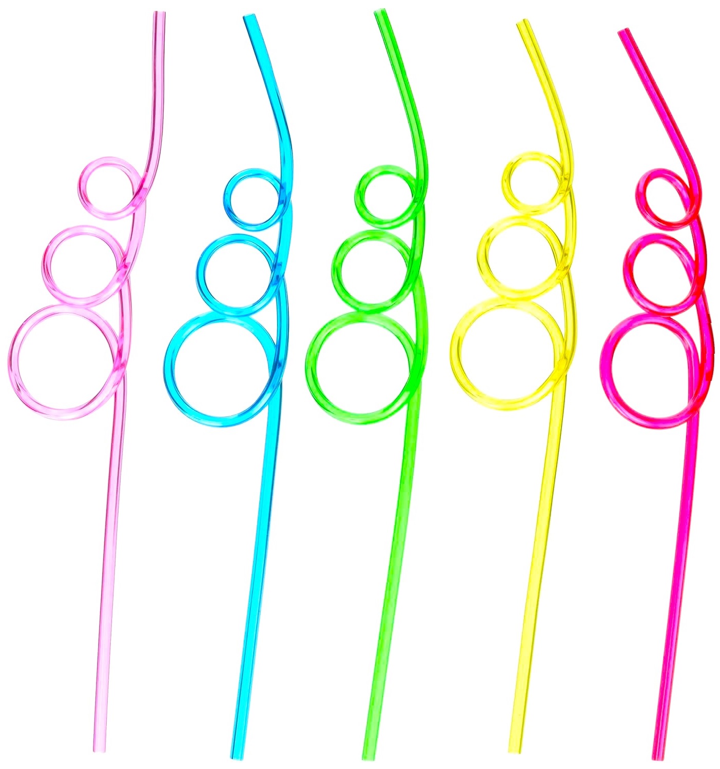 Pitillos divertidos Crazy Loop de 26.67 cm, 12 unidades miniatura 7