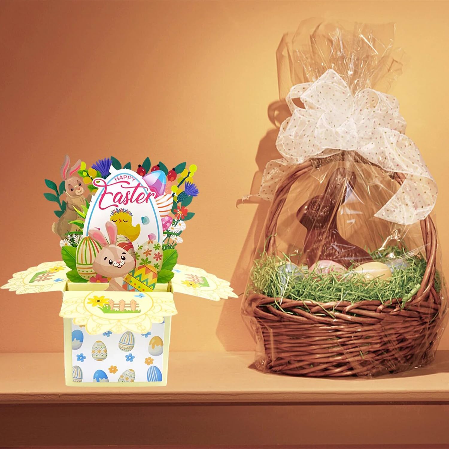 YEZIDE 3D Pop Up Easter Greeting Card with Note Card and Envelope Easter Greeting for Kids Family Friends - Image 4