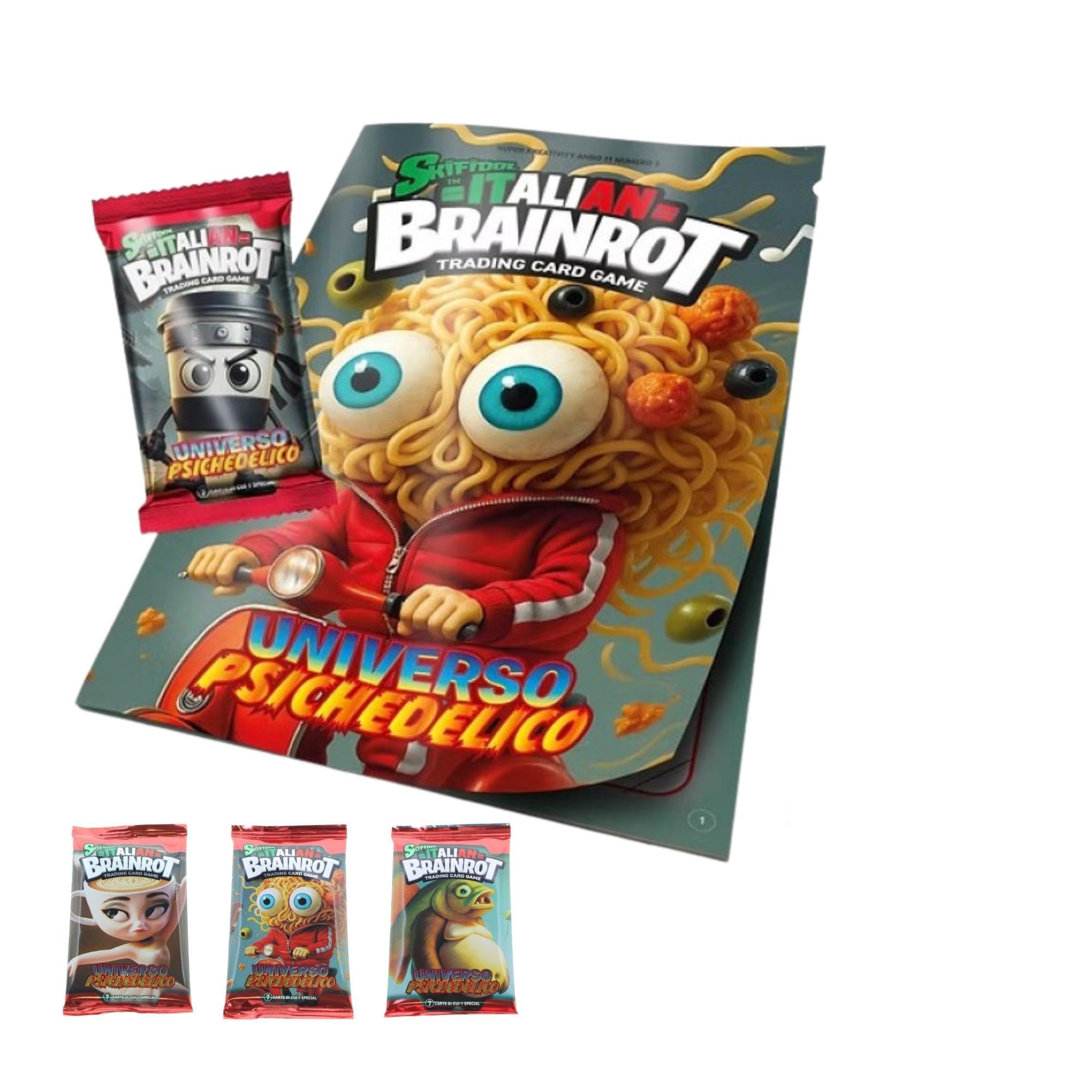 Skifidol Italian Brainrot Box of 24 Bags with 7 Cards Each, 1
