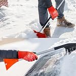 OriStout Gants de travail d'hiver imperméables pour les hommes et les femmes, écran tactile, gants de congélateur pour le travail en congélateur, gants thermique isolé de pêche, Super Grip, rouge, moyen
