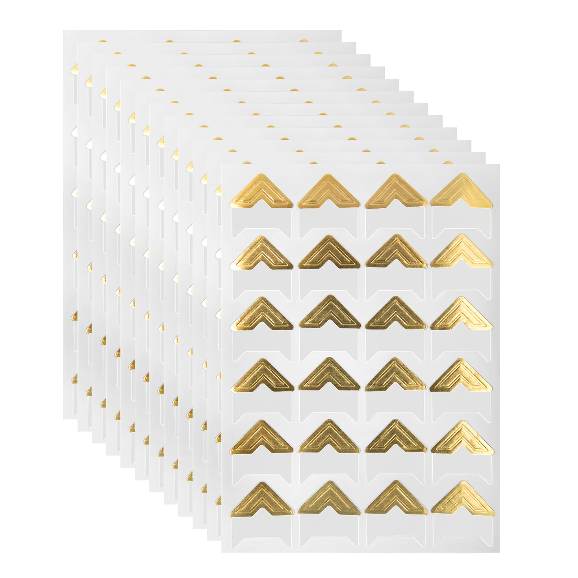 Gaaines 360Pcs/15 Sheets Gold Photo Corners for Scrapbook, Albums, DIY Journal - Paper, Photo Album Accessory