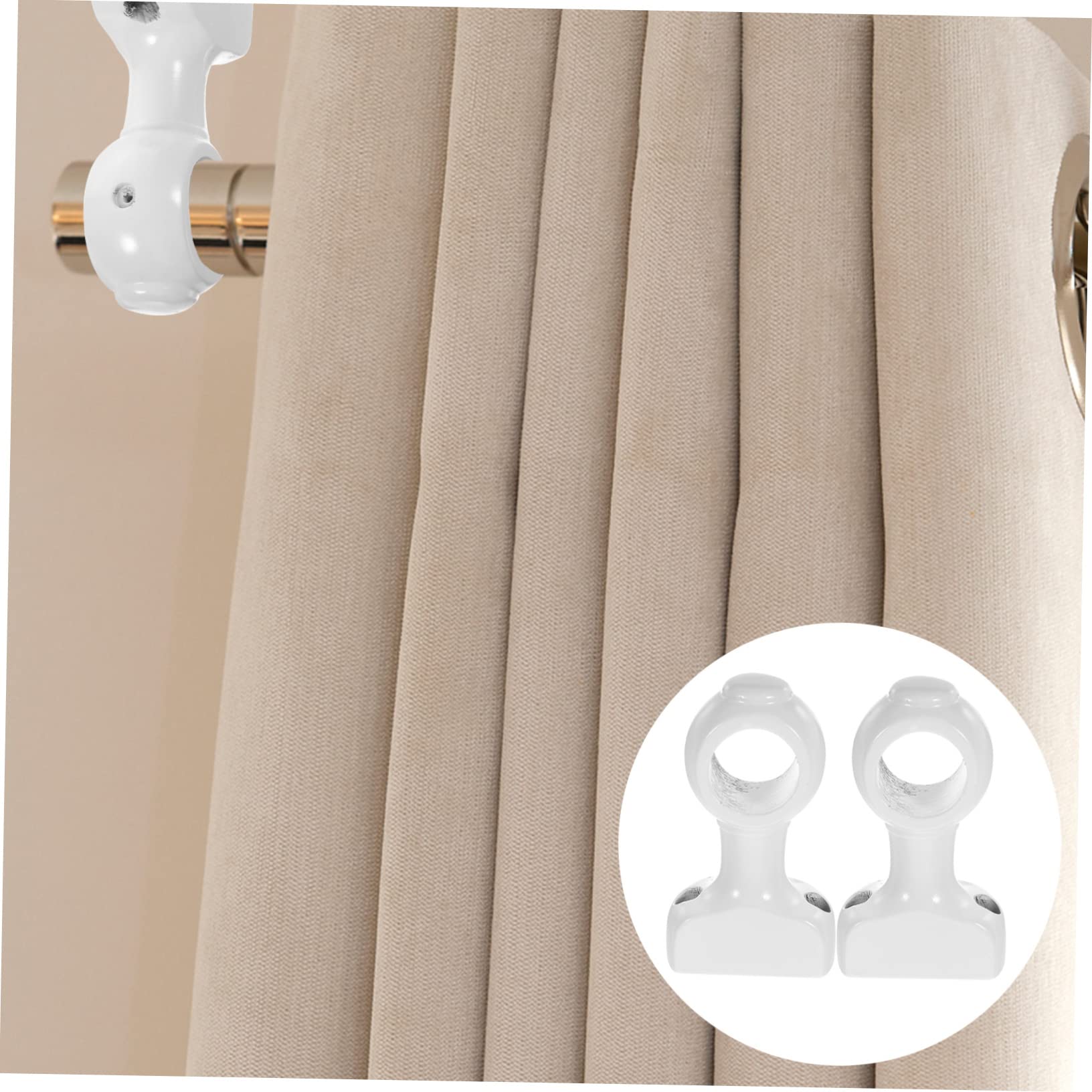 Alipis 3 Set di Supporti per Bastoni per Tende in Legno Resistenti Facili da Montare A Parete per Porte E Finestre 2 Pezzi * 3
