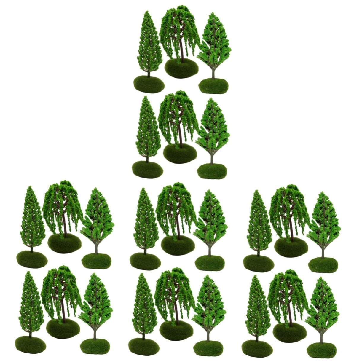 STOBOK 4 Zestawy Miniaturowe Drzewa Uliczne Model Mini Drzewa Do Dekoracji Mini Drzewa Do Modeli Architektonicznych 6 Sztuk * 4