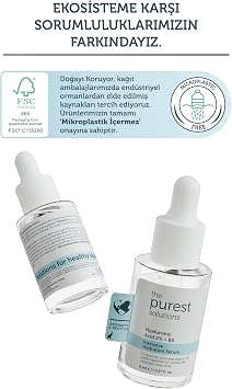 The Purest Solutions Yoğun Nemlendirme ve Dolgun Görünüm Etkili Yenileyici Hyalüronik Asit Cilt Bakım Serumu, Seyahat Boy 8 ml