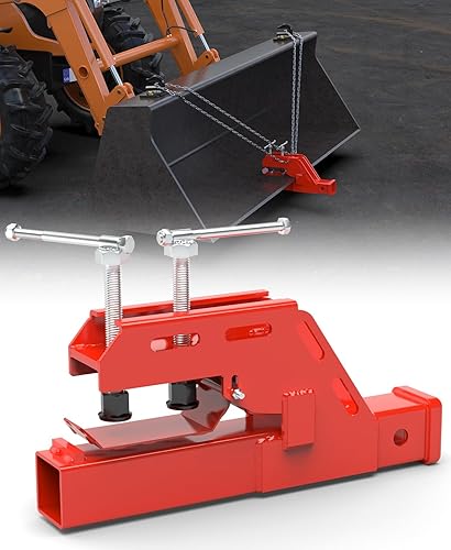 2025 New Upgraded Red Clamp on Trailer Hitch, Clamp-on Tractor