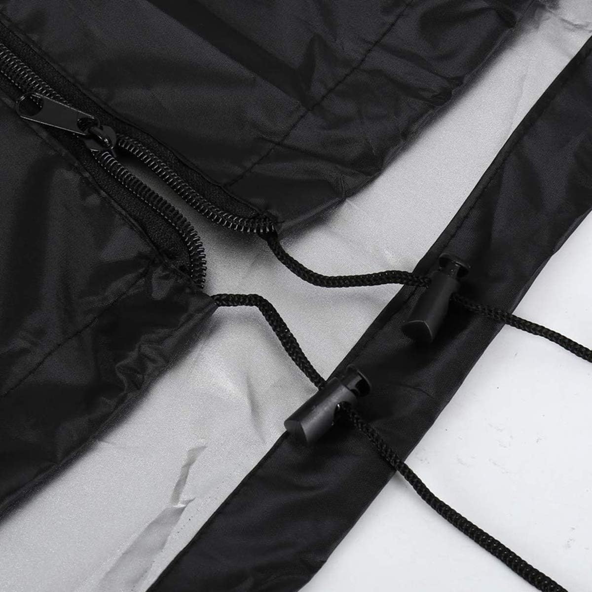 Rebeca Shop Tuta Moto Impermeabile Antipioggia Antivento | Con Borsa | Nero | Completo Giacca e Pantalone - Cappuccio a Scomparsa | Uomo Donna | Scooter Bici | Kit pioggia